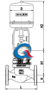 電動(dòng)套筒調(diào)節(jié)閥配3810L執(zhí)行器尺寸圖 電動(dòng)套筒調(diào)節(jié)閥配3810L執(zhí)行器尺寸圖